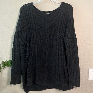 Express Large Cable Knit Grunge Sweater Tunic